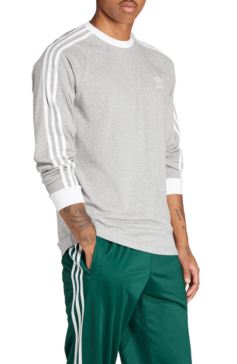 adidas Adicolor Classics 3-Stripes Long Sleeve Cotton T-Shirt, Alternate, color, 