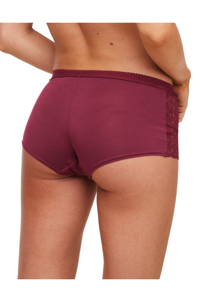 Samanta Shortie Panties, Alternate, color, Dark red