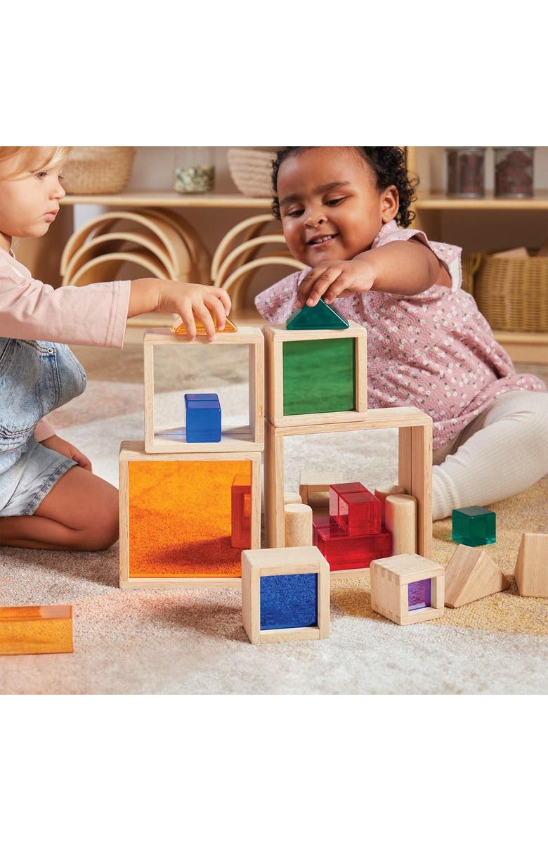 Kaplan Early Learning Company Nesting Pyramid Mirror Set - 6 Pieces, Alternate, color, Beige