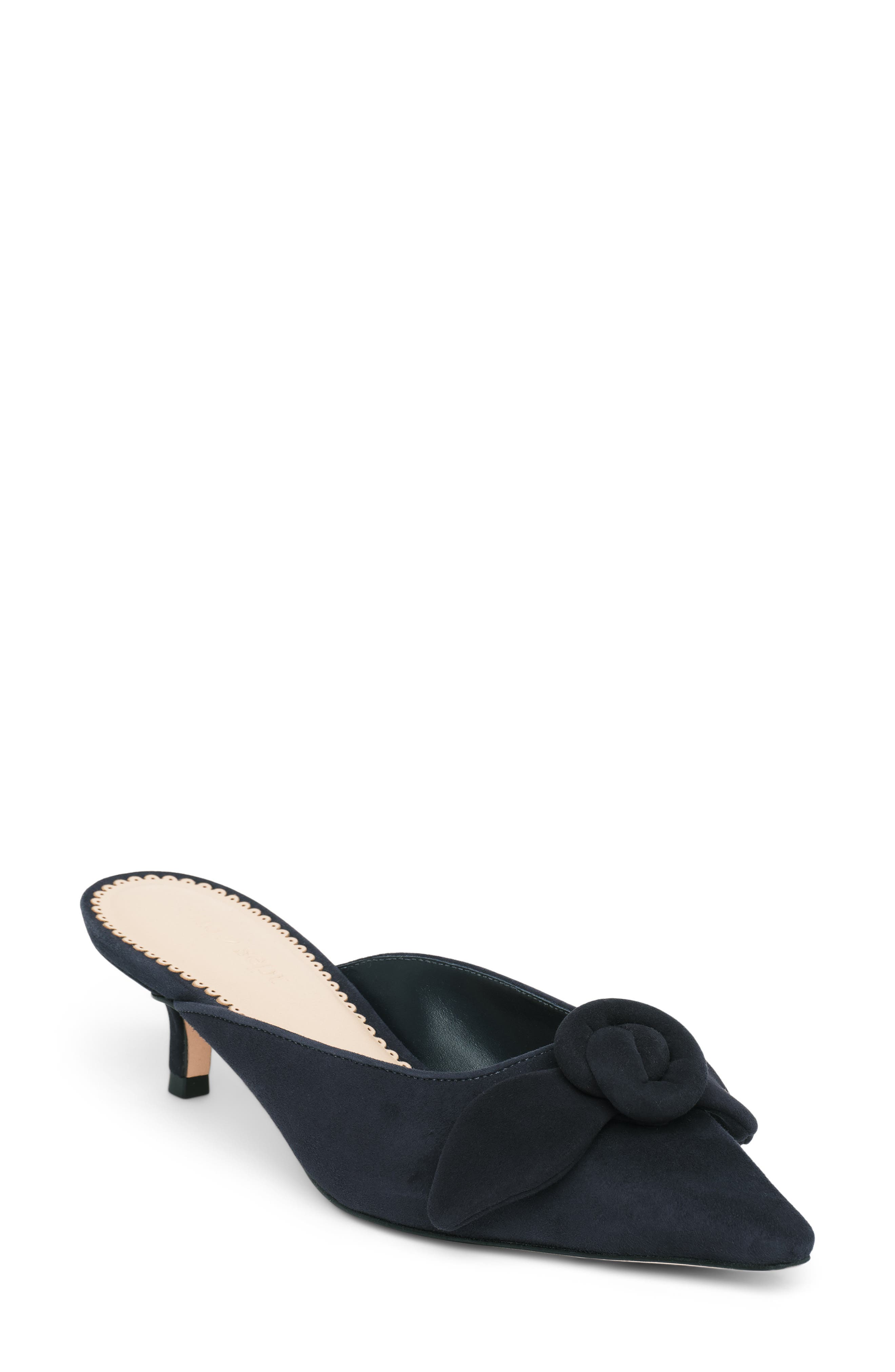 Cinq à Sept Layla Kitten Heel Mule, Main, color, Navy