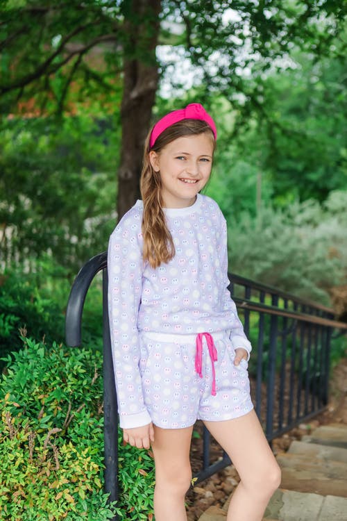 LILA AND HAYES LILA AND HAYES STELLA GIRLS' SWEATSHIRT SHORT SET