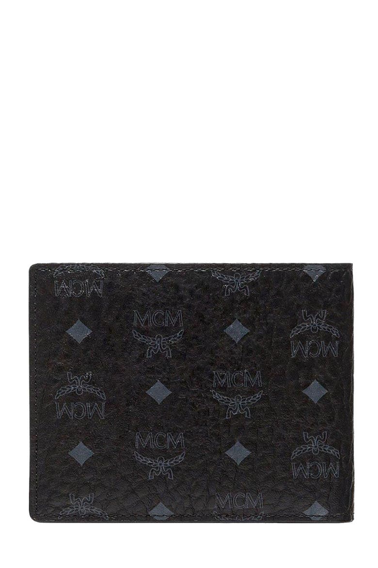 Bifold Wallet in Visetos With Card Case, Main, color, Black