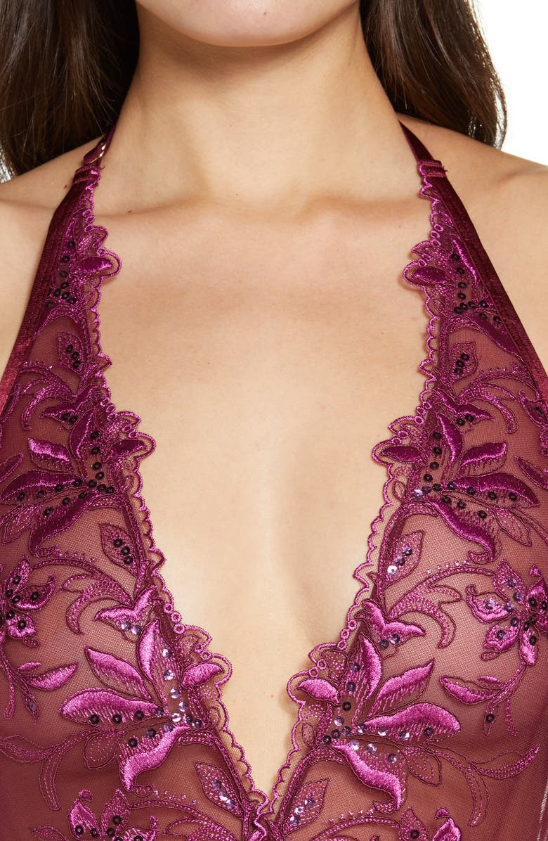 Ann Summers The Boldly Beautiful Thong Bodysuit with Garter Straps, Alternate, color, 