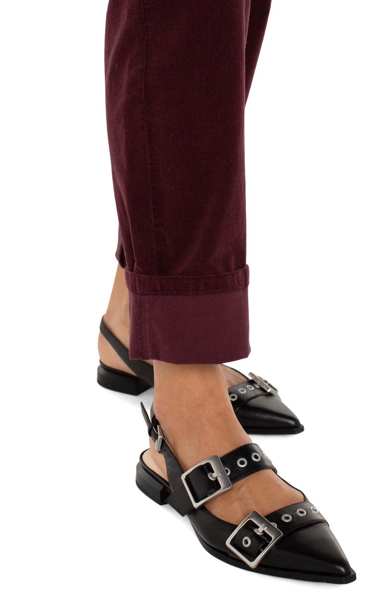 Liverpool Los Angeles Marley Corduroy Girlfriend Pants, Alternate, color, Blackberry