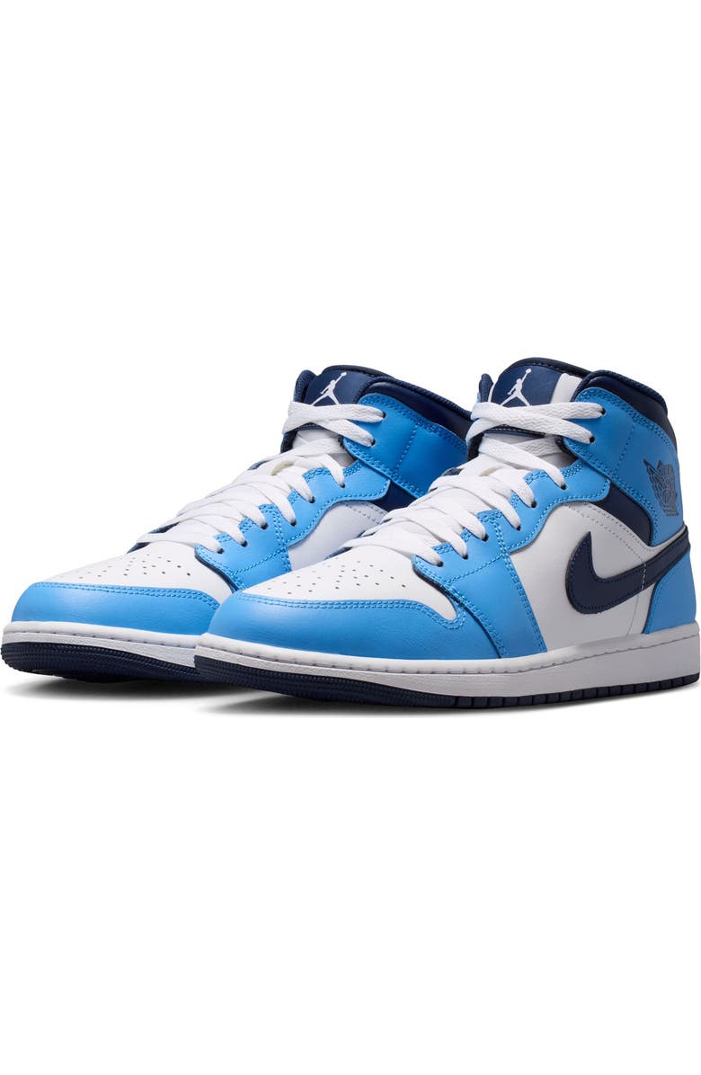 Jordan Air Jordan 1 Mid Basketball Sneaker, Main, color, Midnight Navy/ White