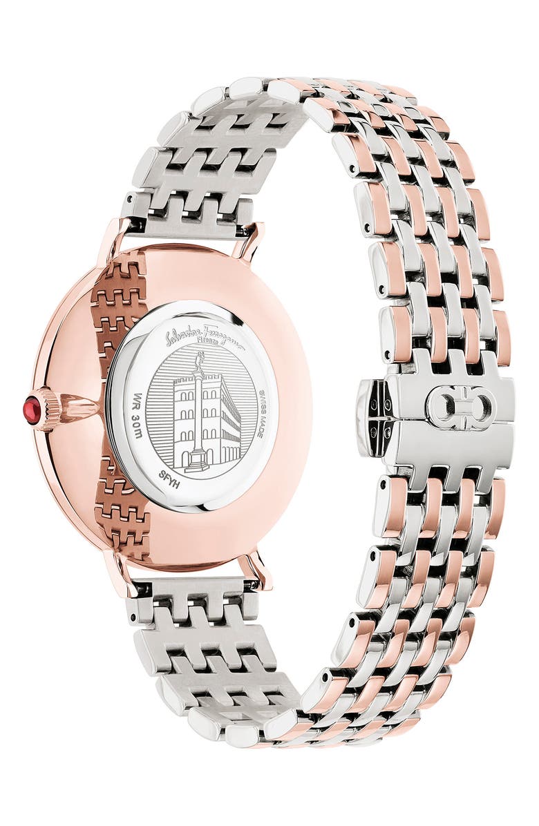 FERRAGAMO Salvatore Ferragamo Logomania Bracelet Watch, 36mm, Alternate, color,