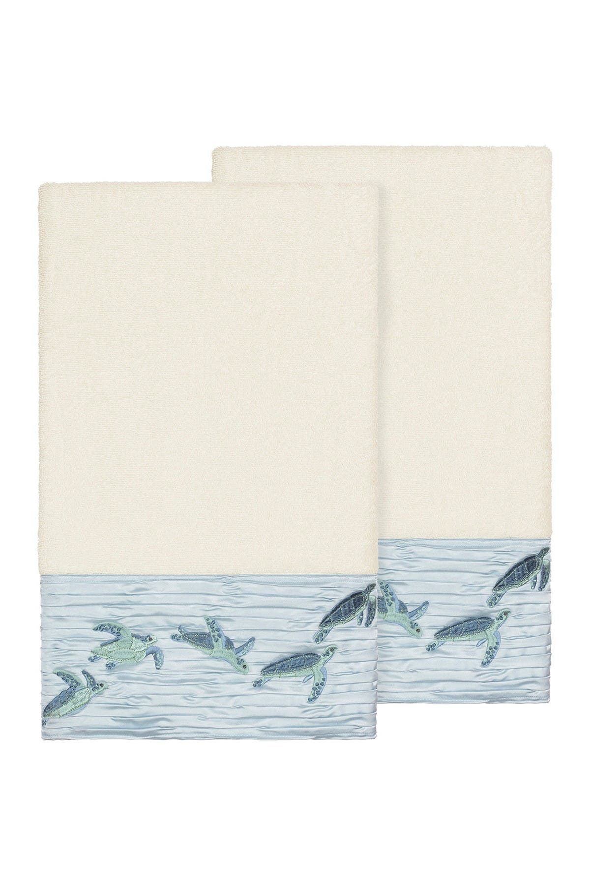 Linum Home Textiles Mia Embellished Bath Towel - Set of 2 - Cream ...