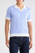 TOM BAINE Johnny Collar Knit Polo Sweater