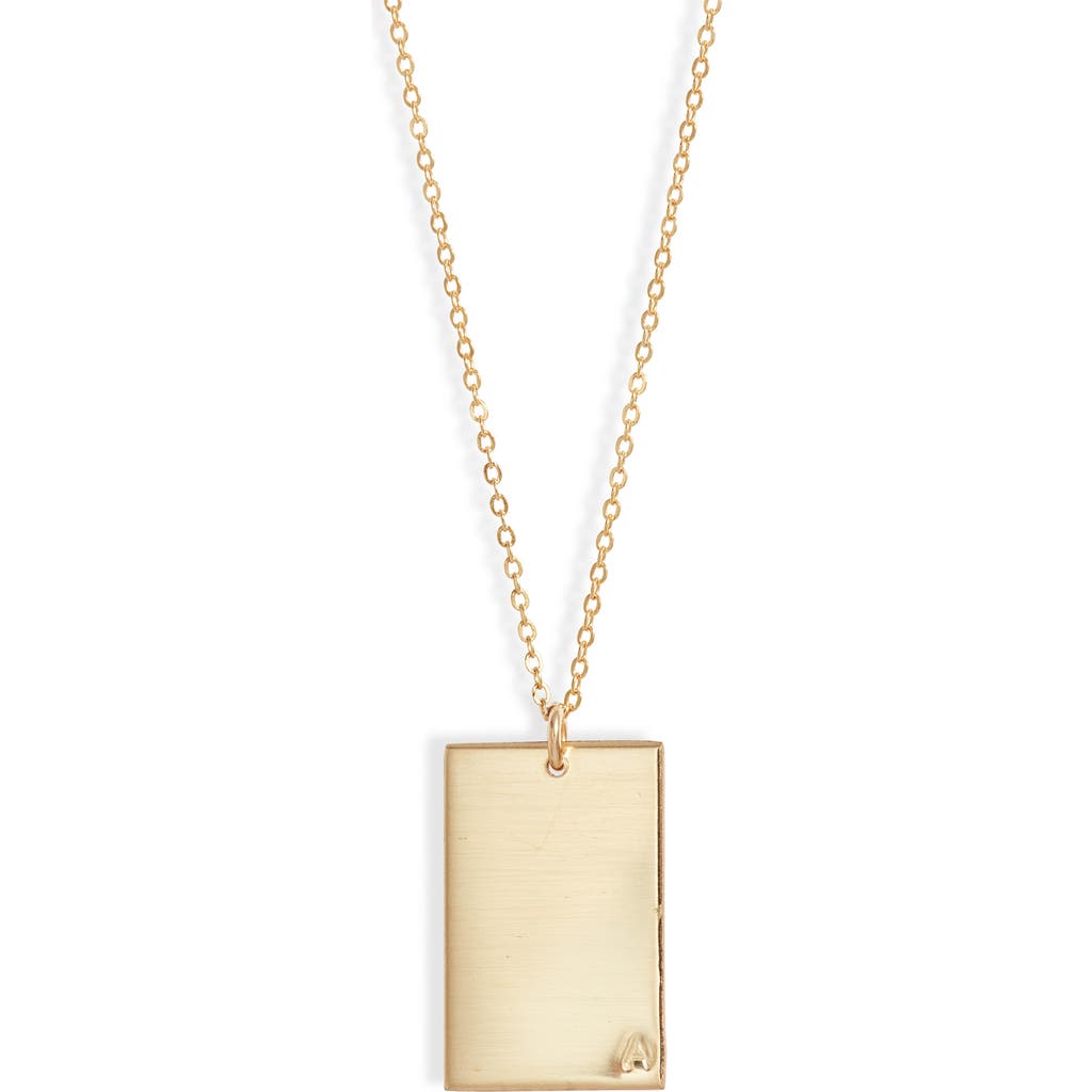 Set & Stones Goldie Initial Tag Pendant Necklace In Gold