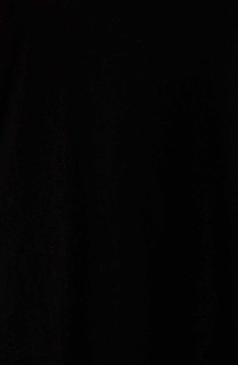 Alex Evenings Sheer Rhinestone Sleeve Velvet Blouse, Alternate, color, Black