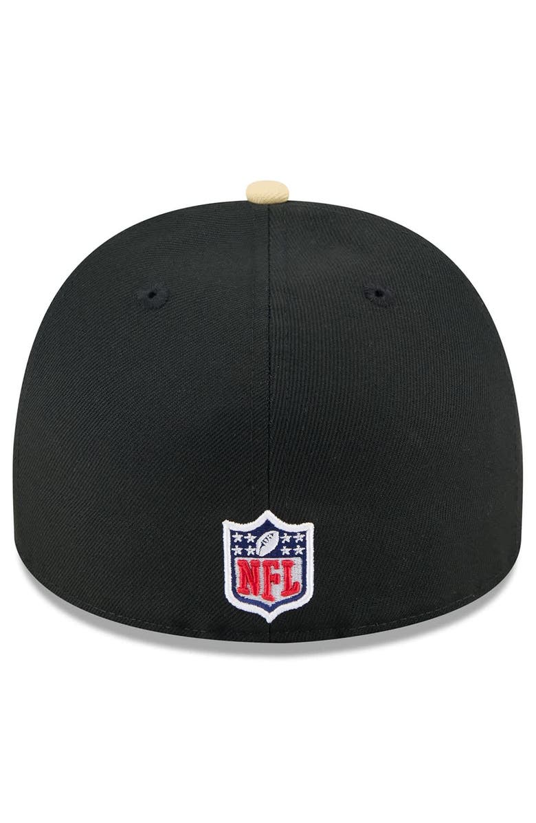 New Era Men's New Era Black/Gold New Orleans Saints 2025 NFL Draft On Stage A-Frame 59FIFTY Fitted Hat, Alternate, color, 