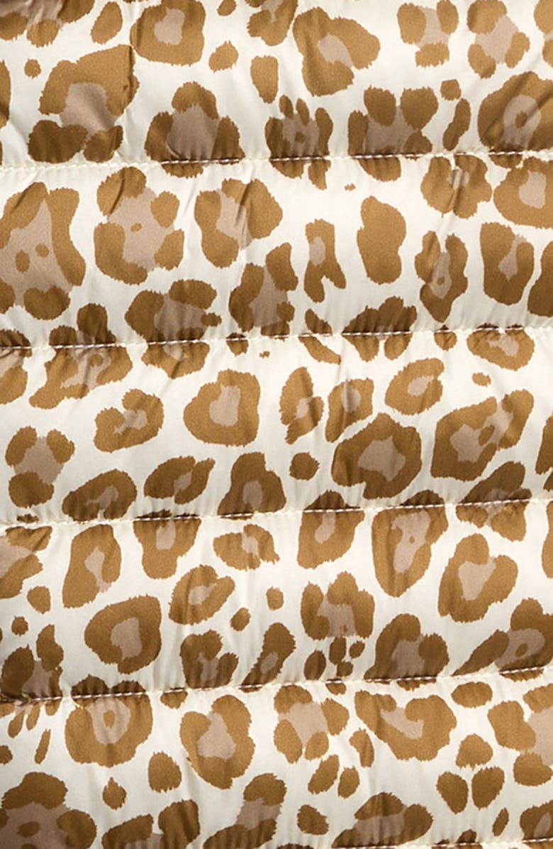 Kids' Leopard Print Hooded Puffer Jacket
