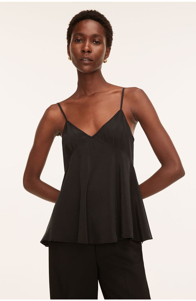 Rebecca Taylor Essential Silk Camisole, Alternate, color, Black