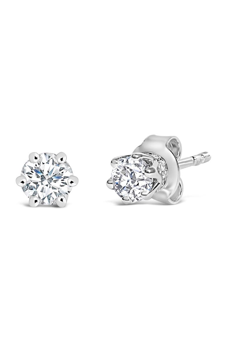 14K White Gold 1/2 Cttw Lab-Grown Diamond Stud Earrings, Alternate, color, White