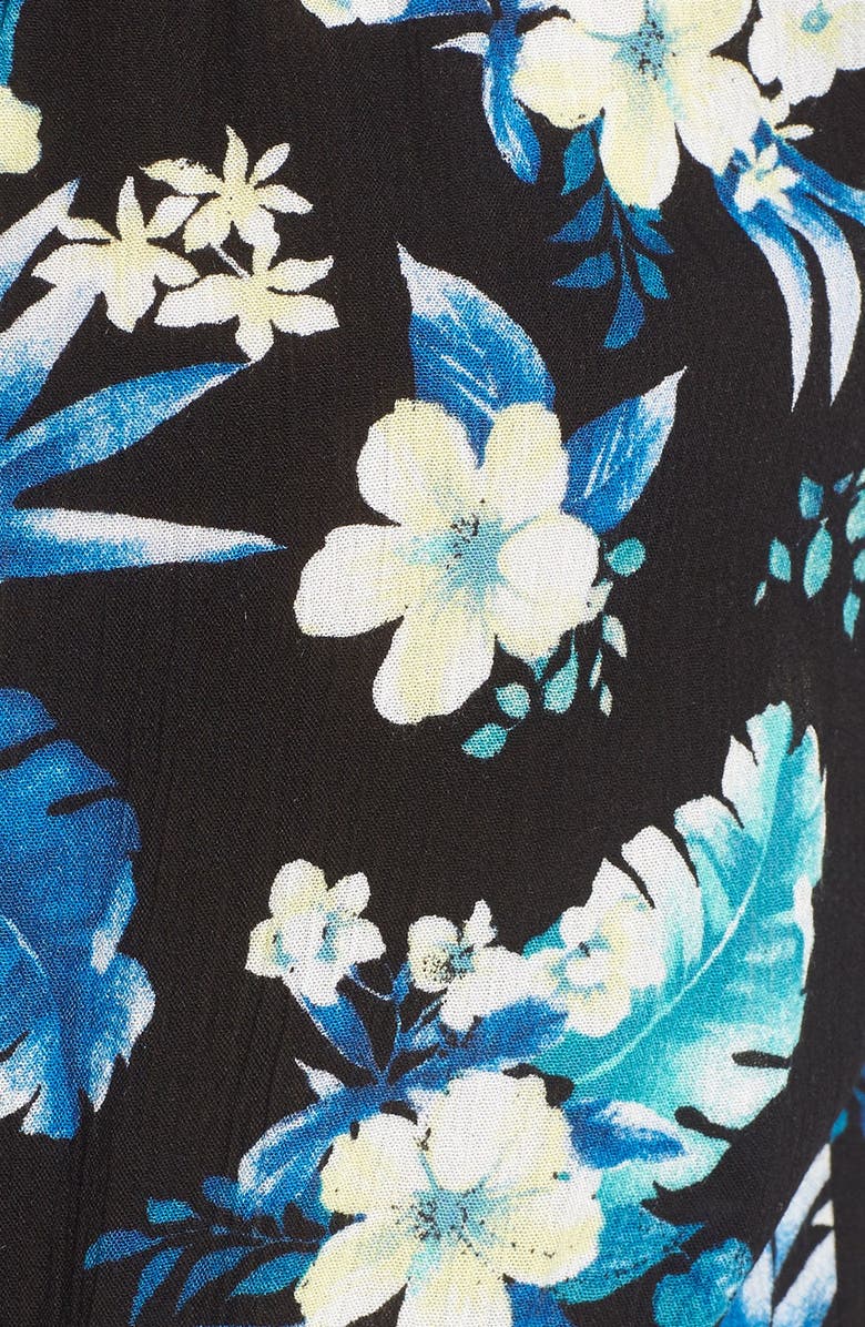 Sun & Shadow Floral Print Cold Shoulder Romper, Alternate, color, 