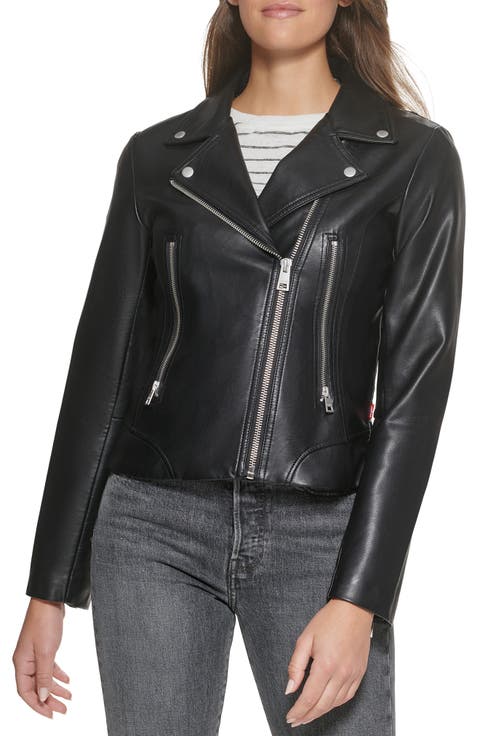 Faux Leather Moto Jacket