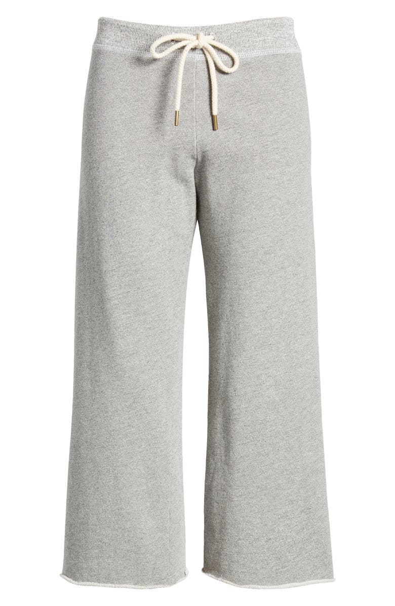 THE GREAT. Cotton Crop Wide Leg Sweatpants, Alternate, color,