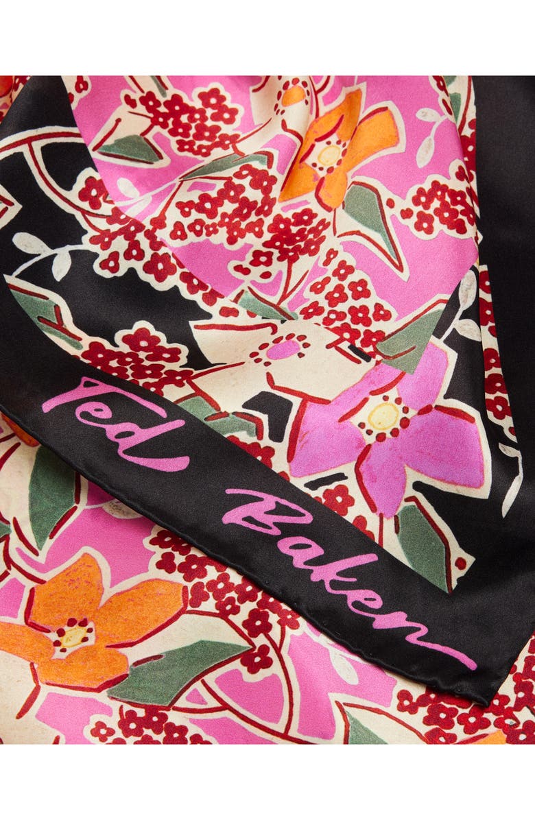 Ted Baker London Niaome Floral Silk Square Scarf, Alternate, color, 