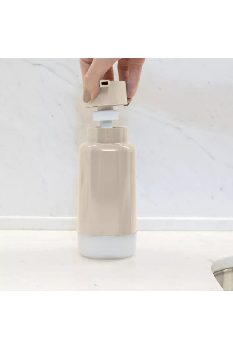 Durable Refillable Kitchen Bathroom Soap Dispenser Organizer with Pump, 17 oz, Alternate, color, Beige