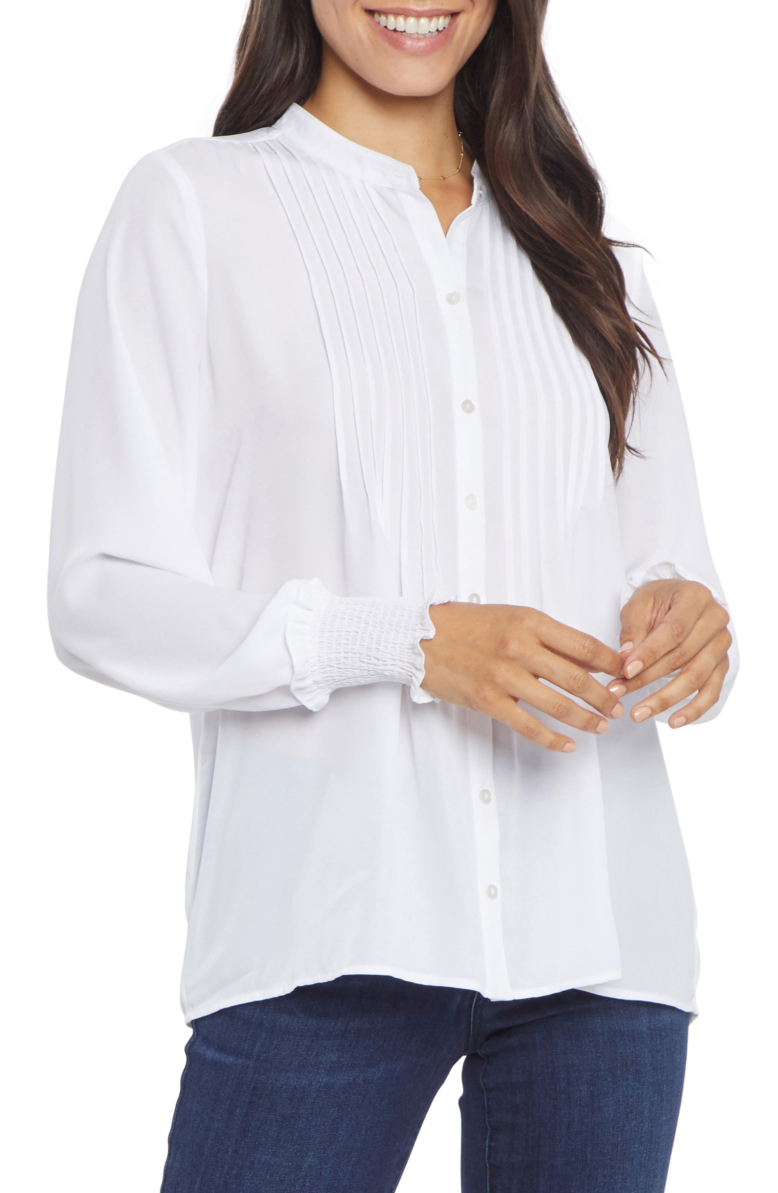 Pleated Peasant Blouse