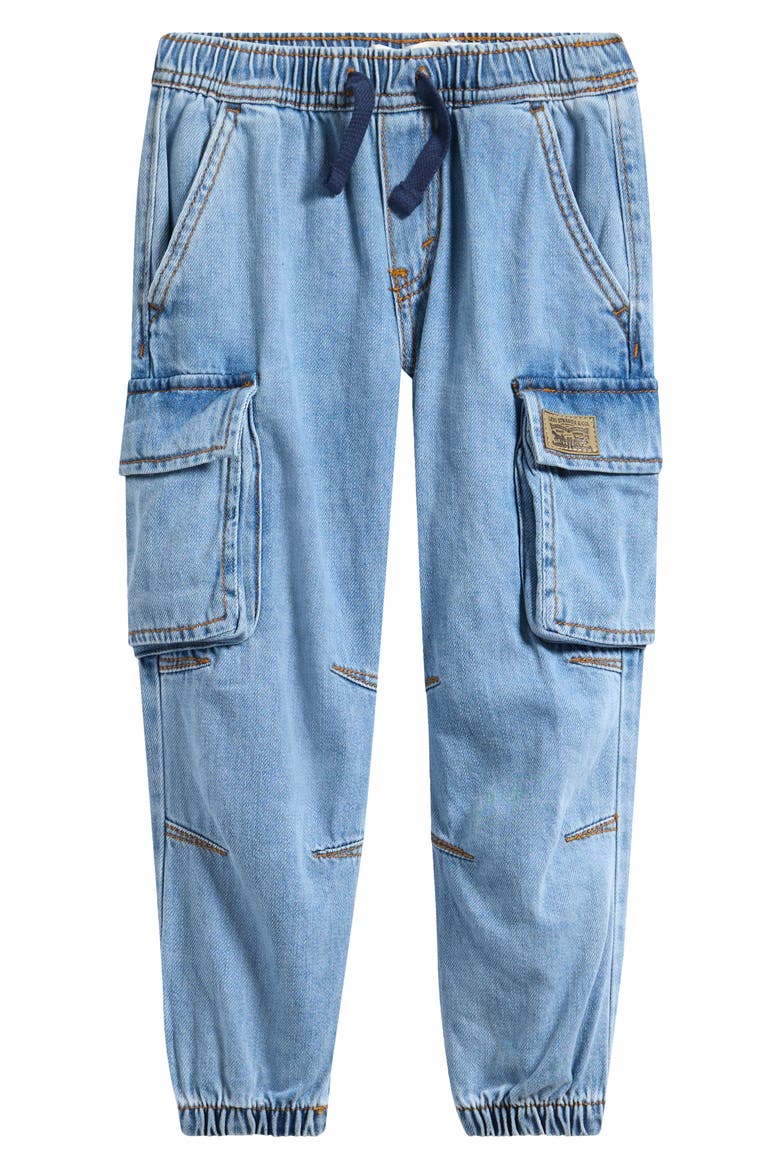 Kids' Parachute Cargo Jeans, Main, color, NEPTUNE