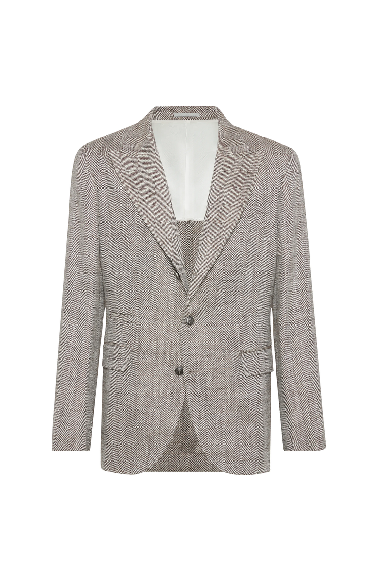 Brunello Cucinelli Chevron deconstructed blazer, Main, color, 