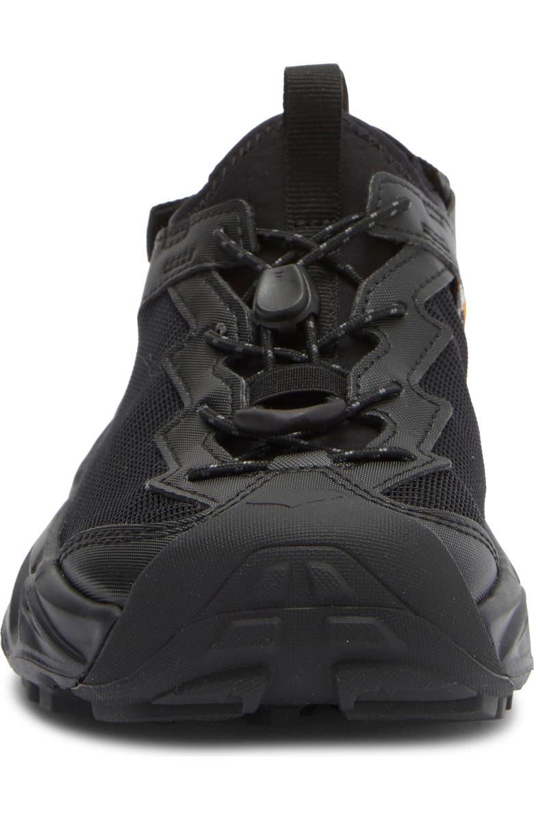 HOKA Kids' Water Repellent Hopara 2 Hiking Sneaker, Alternate, color, Black / Black