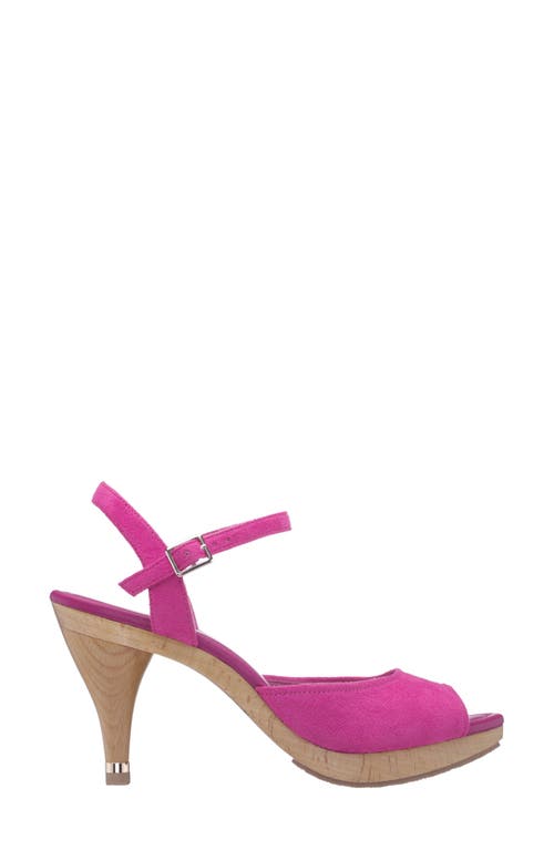 Nina Rock Sandal In Pink Ruby