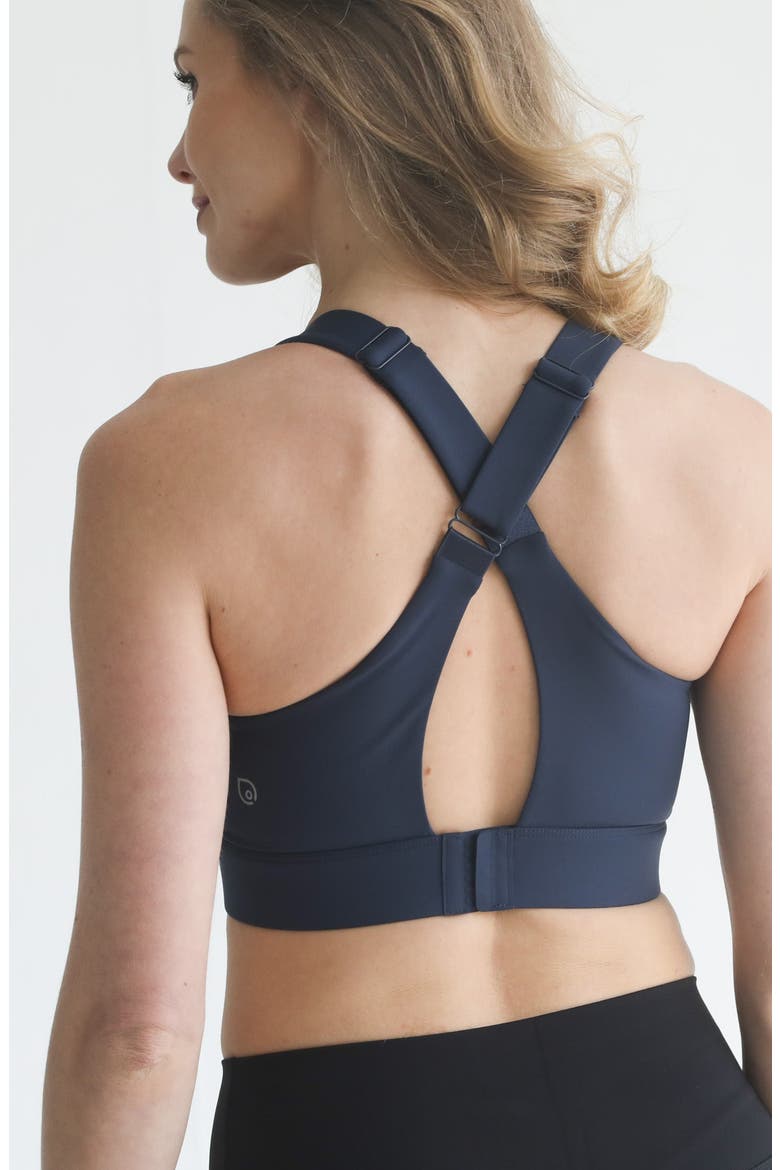 Venice High Impact Full Coverage Nursing Sports Bra, Alternate, color, Navy