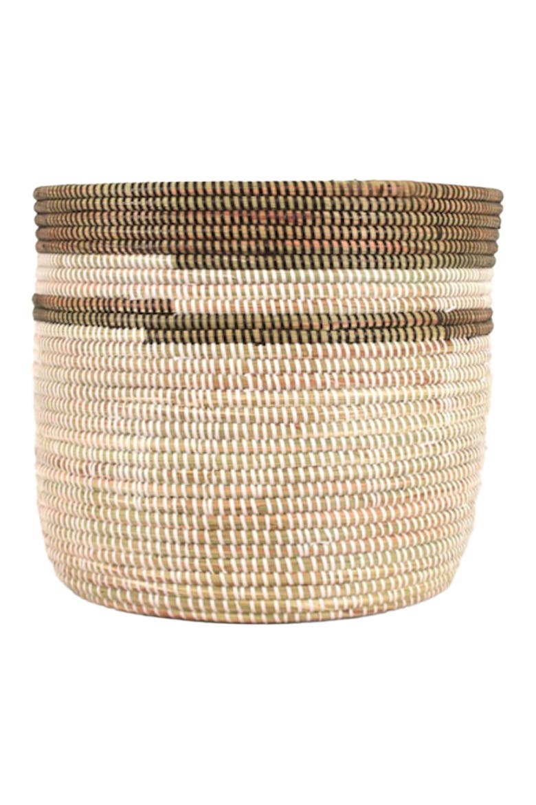 Catch-All / Planter Basket Stripe, Main, color, Black and White