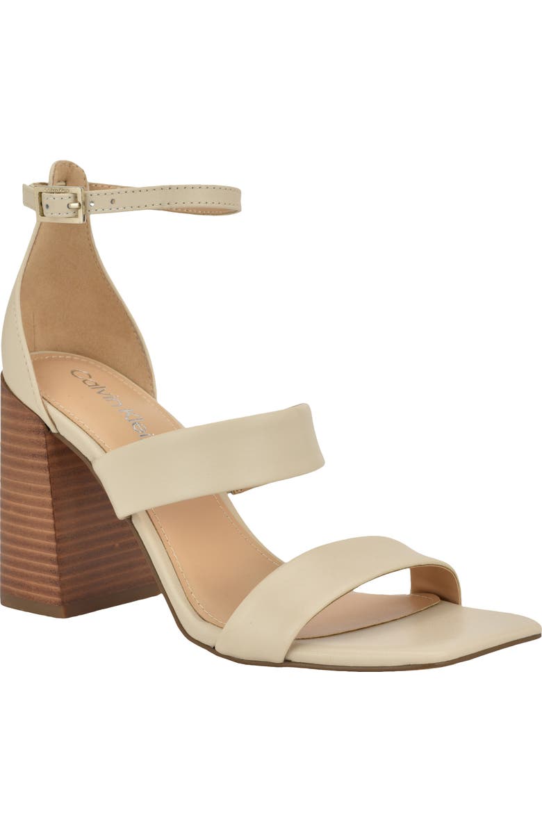 Calvin Klein Sheryl Ankle Strap Sandal, Main, color, Ivory