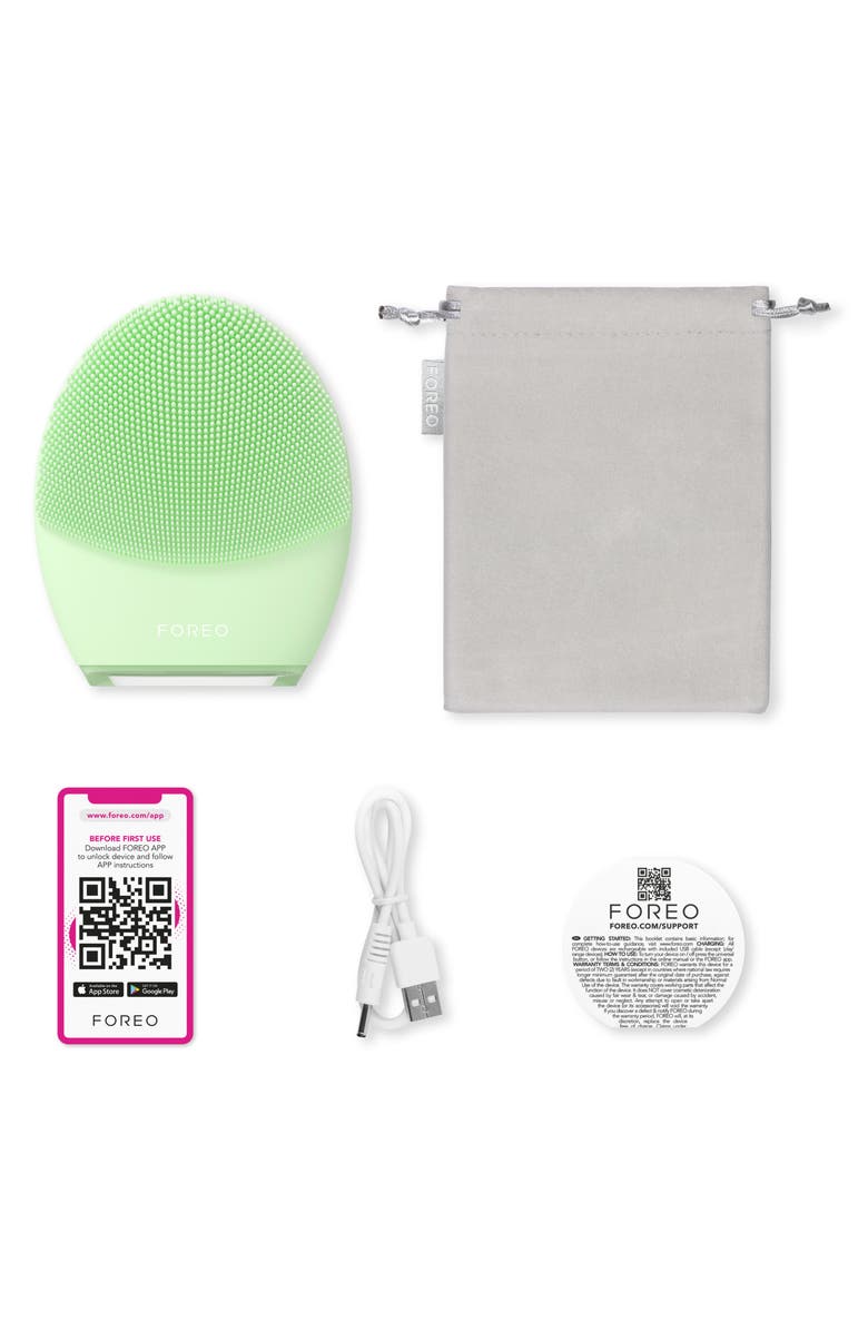 FOREO LUNA 4 Combination Skin Cleansing & Firming Device, Alternate, color, Pistachio