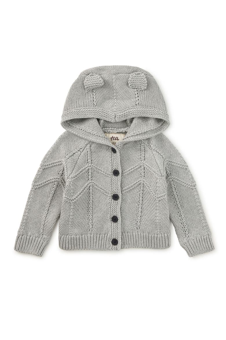 Creature Comfort Baby Cardigan, Main, color, Med Heather Grey
