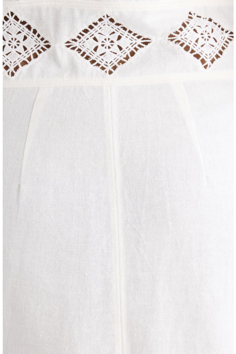 Nelsane Embroidered Lace Sundress, Alternate, color, WHITE