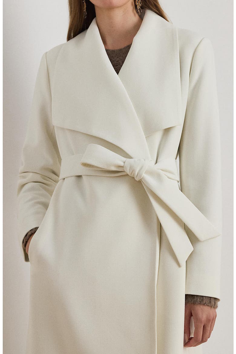 Drape Front Crepe Jacket, Alternate, color, CREAM