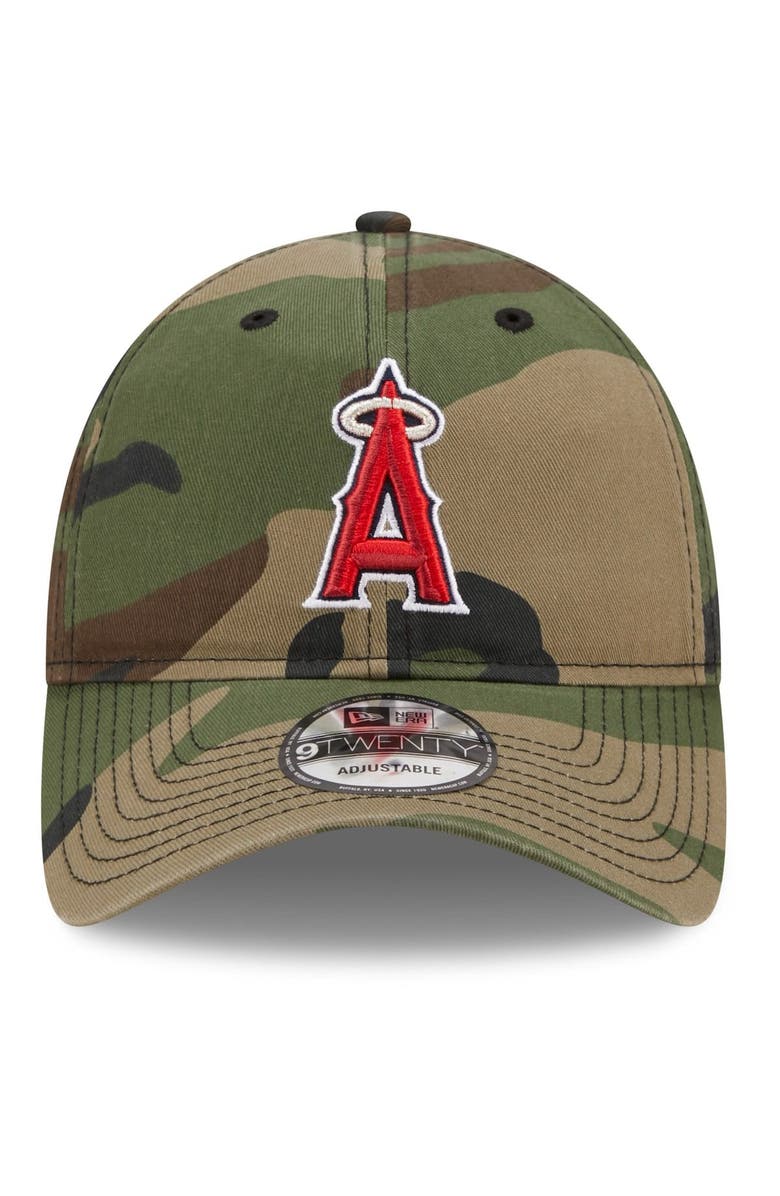 New Era Men's New Era Camo Los Angeles Angels Woodland Core Classic 9TWENTY Adjustable Hat, Alternate, color,