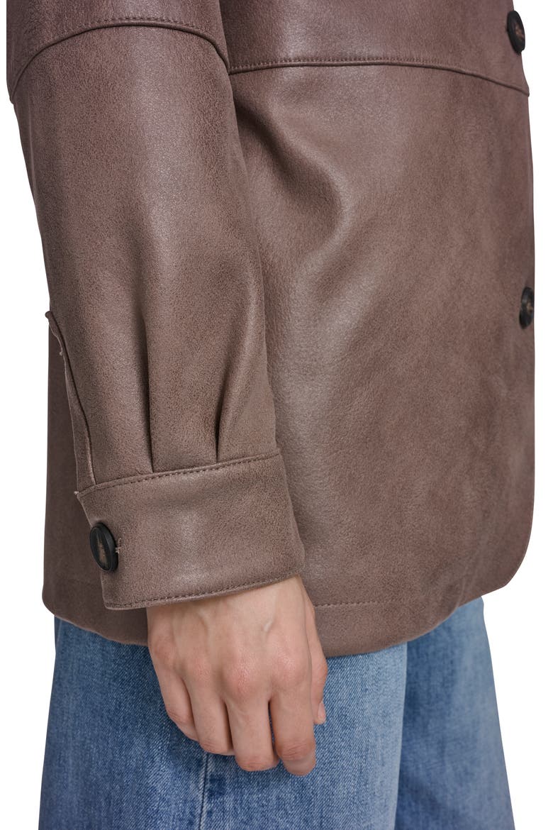 Water Resistant Faux Leather Coat, Alternate, color, PINE BARK FAUX SUEDE