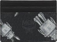 MCM Aren Card Case in Rabot Visetos