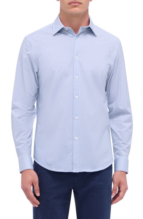 James OoohCotton® Micropattern Button-Up Shirt