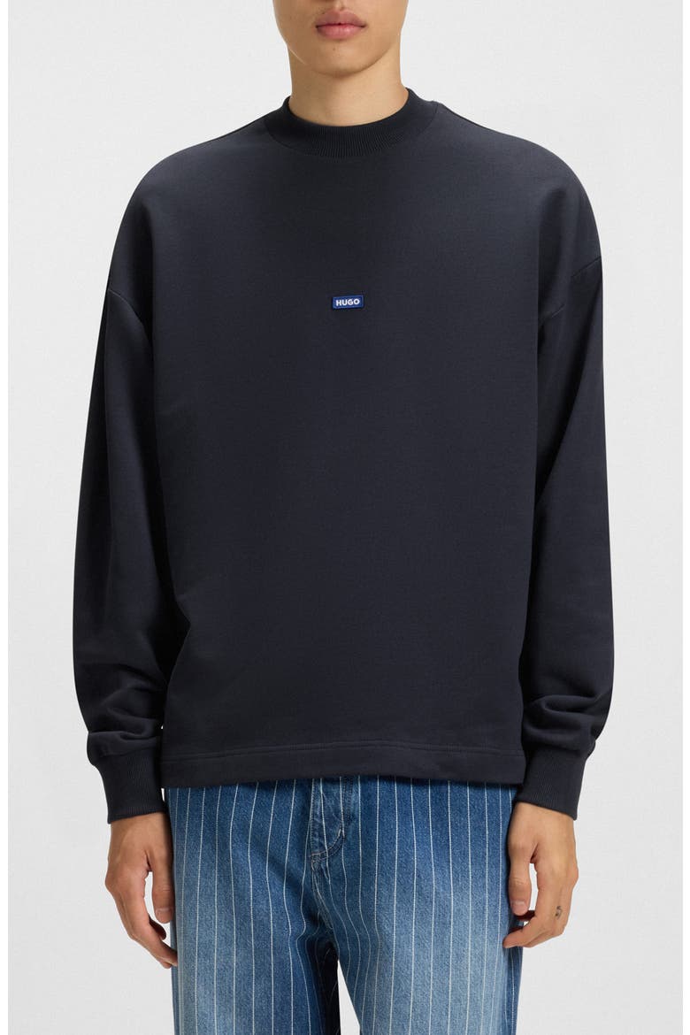 Nedro Cotton French Terry Sweatshirt, Main, color, NAVY