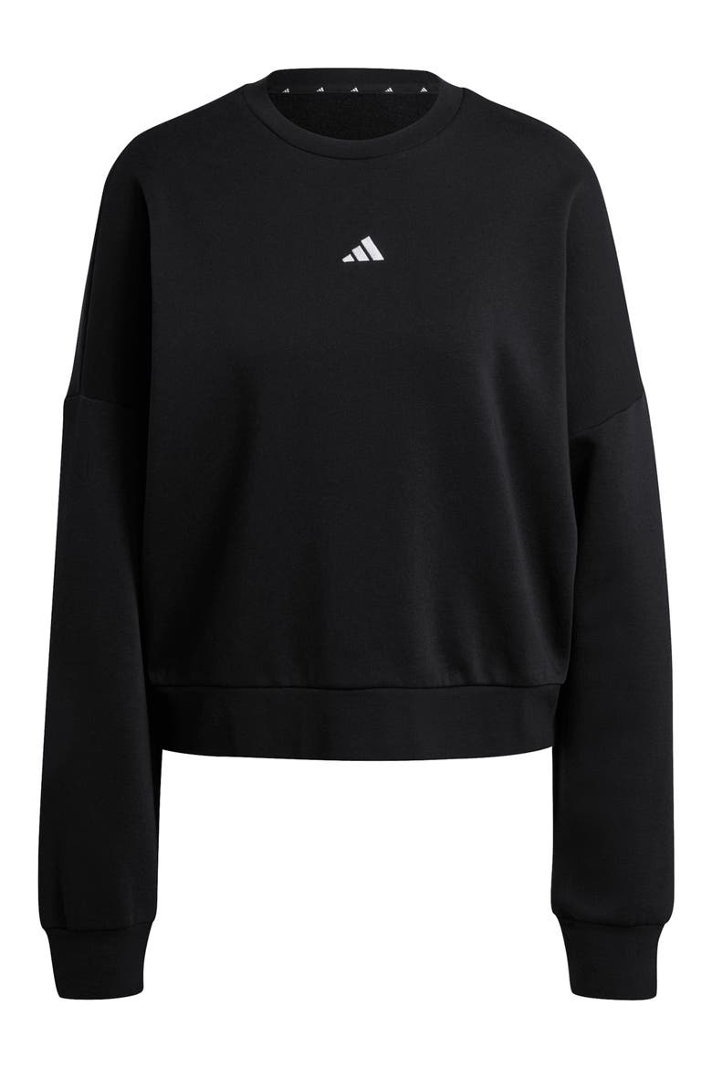 Essentials Small Logo Feel Sweatshirt, Main, color, BLACK/WHITE
