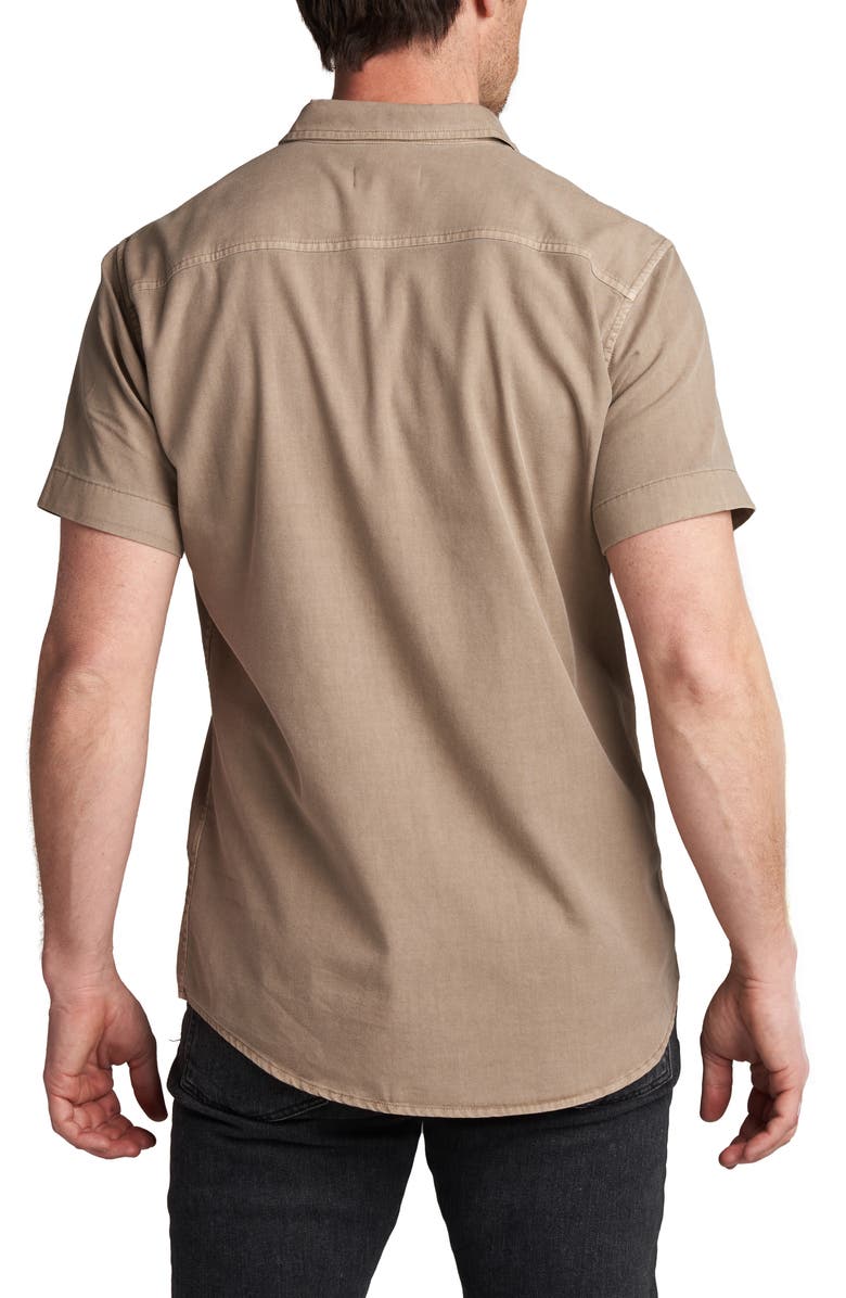 Rowan Riley Heritage Twill Short Sleeve Shirt, Alternate, color, Stone