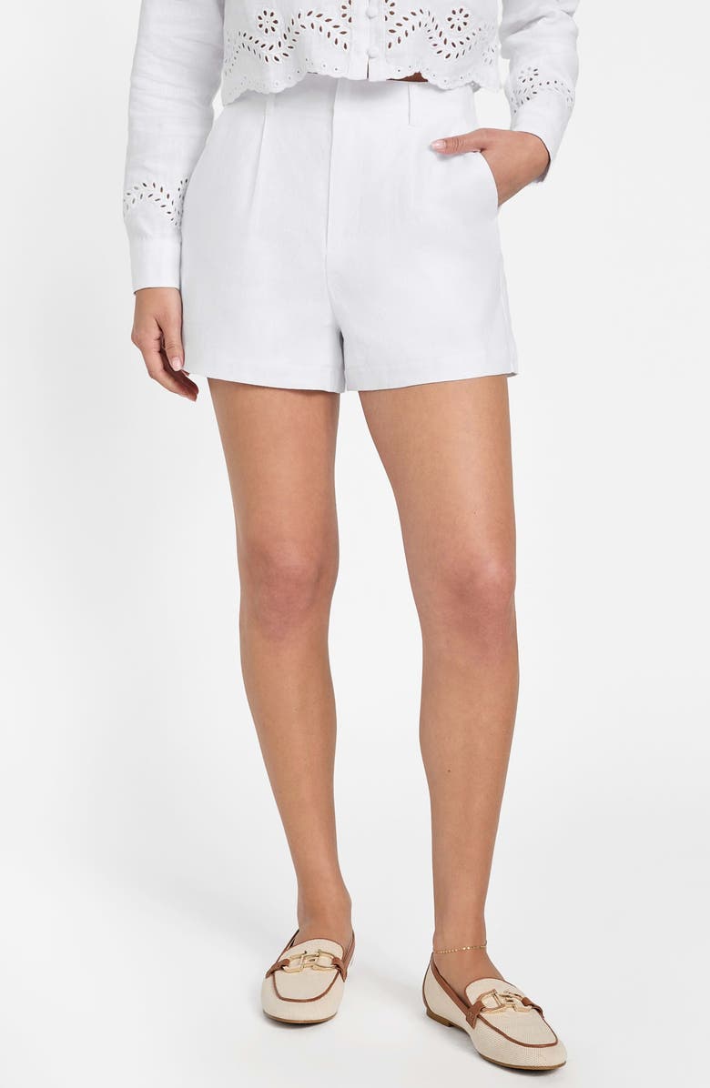 GUESS Gen Tailored Linen Shorts, Main, color, 