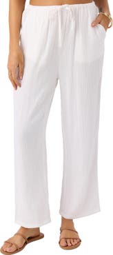O'Neill Brenda Cotton Gauze Wide Leg Pants