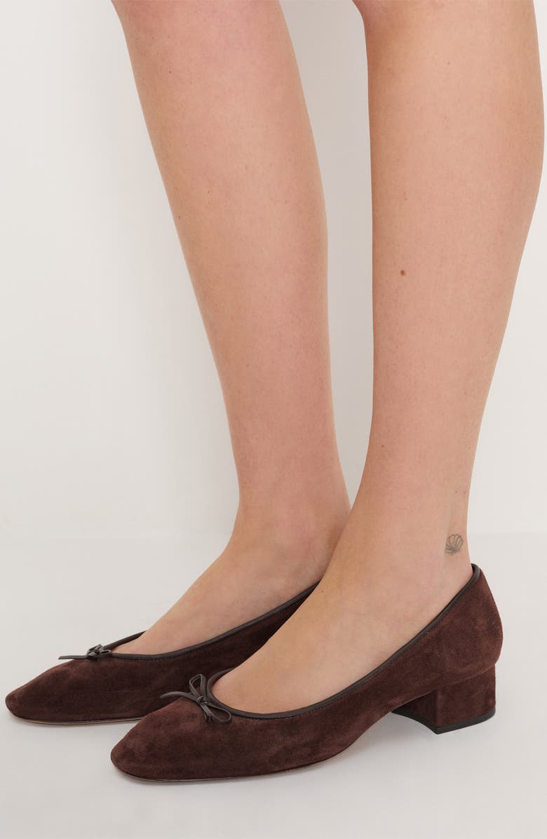 Reformation Terry Ballet Pump, Alternate, color, Espresso Suede