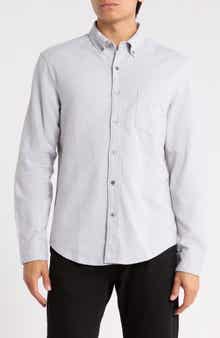 Cotton Flannel Button-Up Shirt