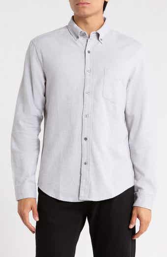Cotton Flannel Button-Up Shirt
