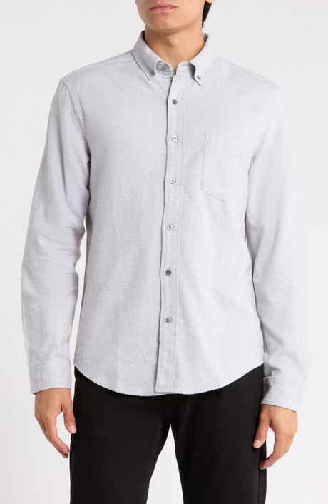 Cotton Flannel Button-Up Shirt