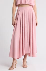 Blu Pepper Pleated Maxi Skirt