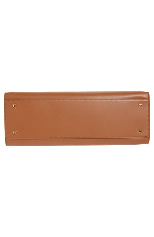 Veronica Beard Large Dash Leather Top Handle Bag